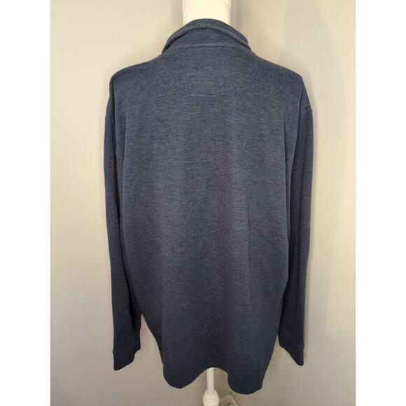 Vineyard Vines preppy mens quarter zip navy saltwater sweatshirt pullover XXL - Picture 4 of 8
